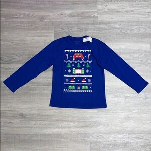 The Children's Place Festive Blue Long Sleeve Tee